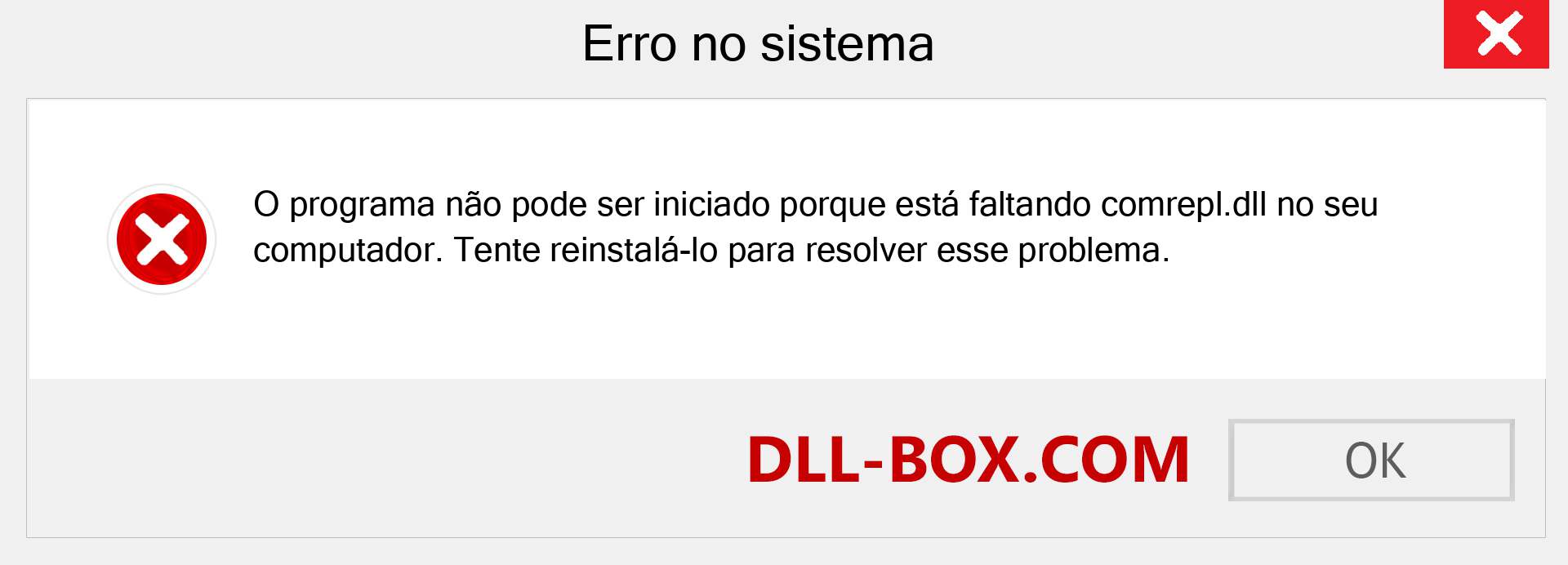 Arquivo comrepl.dll ausente ?. Download para Windows 7, 8, 10 - Correção de erro ausente comrepl dll no Windows, fotos, imagens